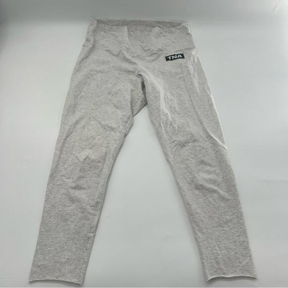 Aritzia TNA Tnachill Atmosphere Hi Rise 7/8 Leggings Heather Gray White - Picture 2 of 6